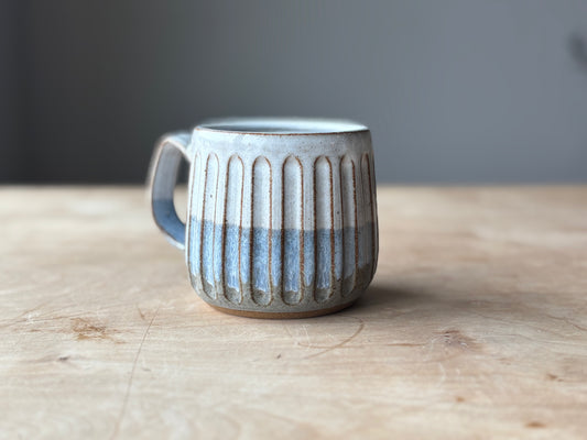 Striped mug - blue grey
