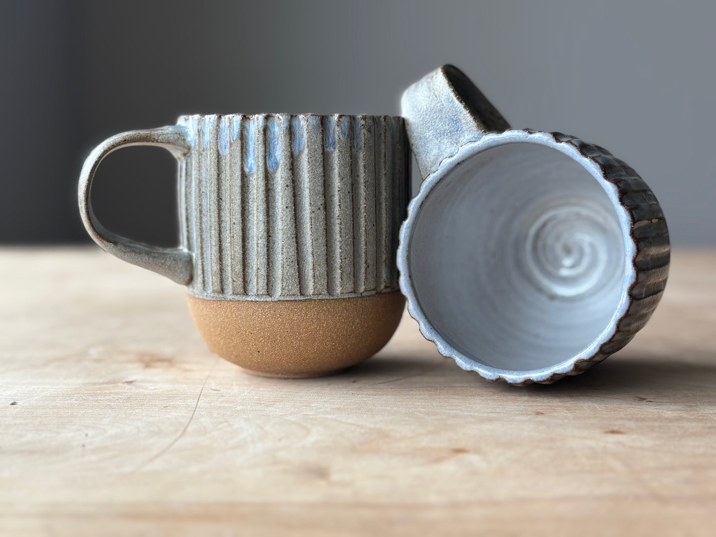 Grey Striped Mug