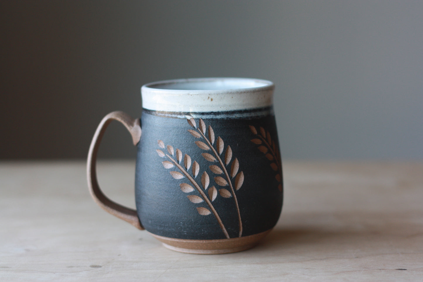 Black and White Floral Mug