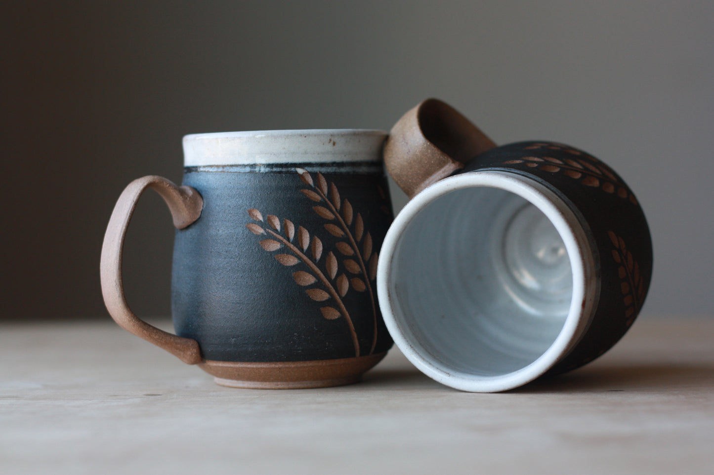 Black and White Floral Mug