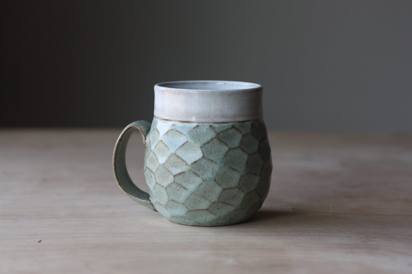 Mint Faceted Mug