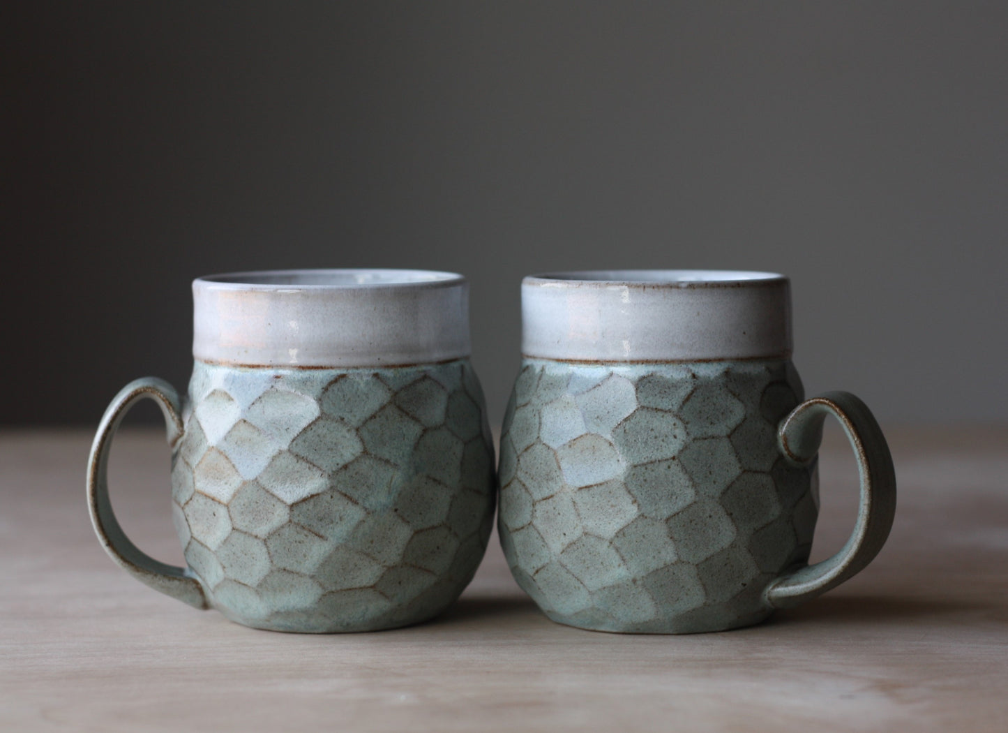 Mint Faceted Mug