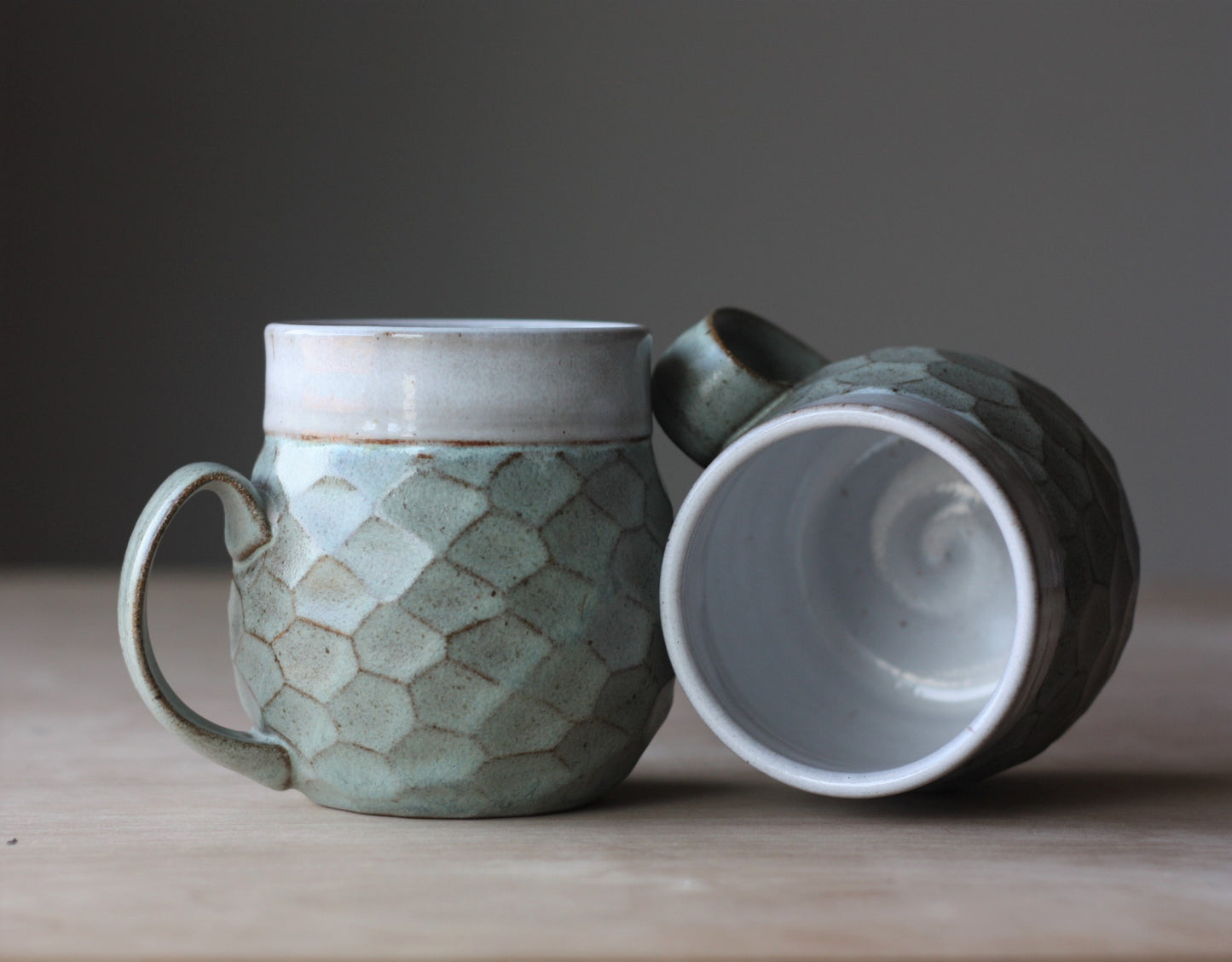 Mint Faceted Mug